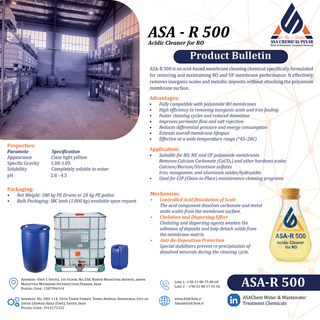 ماده شستشو دهنده اسیدی ممبران ASA-R 500- گالن 20 لیتری
